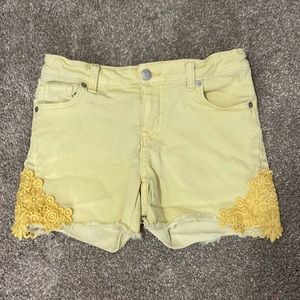 Light Yellow jean shorts